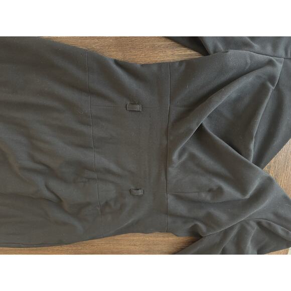 Black Halo 3/4 Sleeve Jackie in Black Stretch Gabardine Belted Sheath Dress 4 - Picture 9 of 15